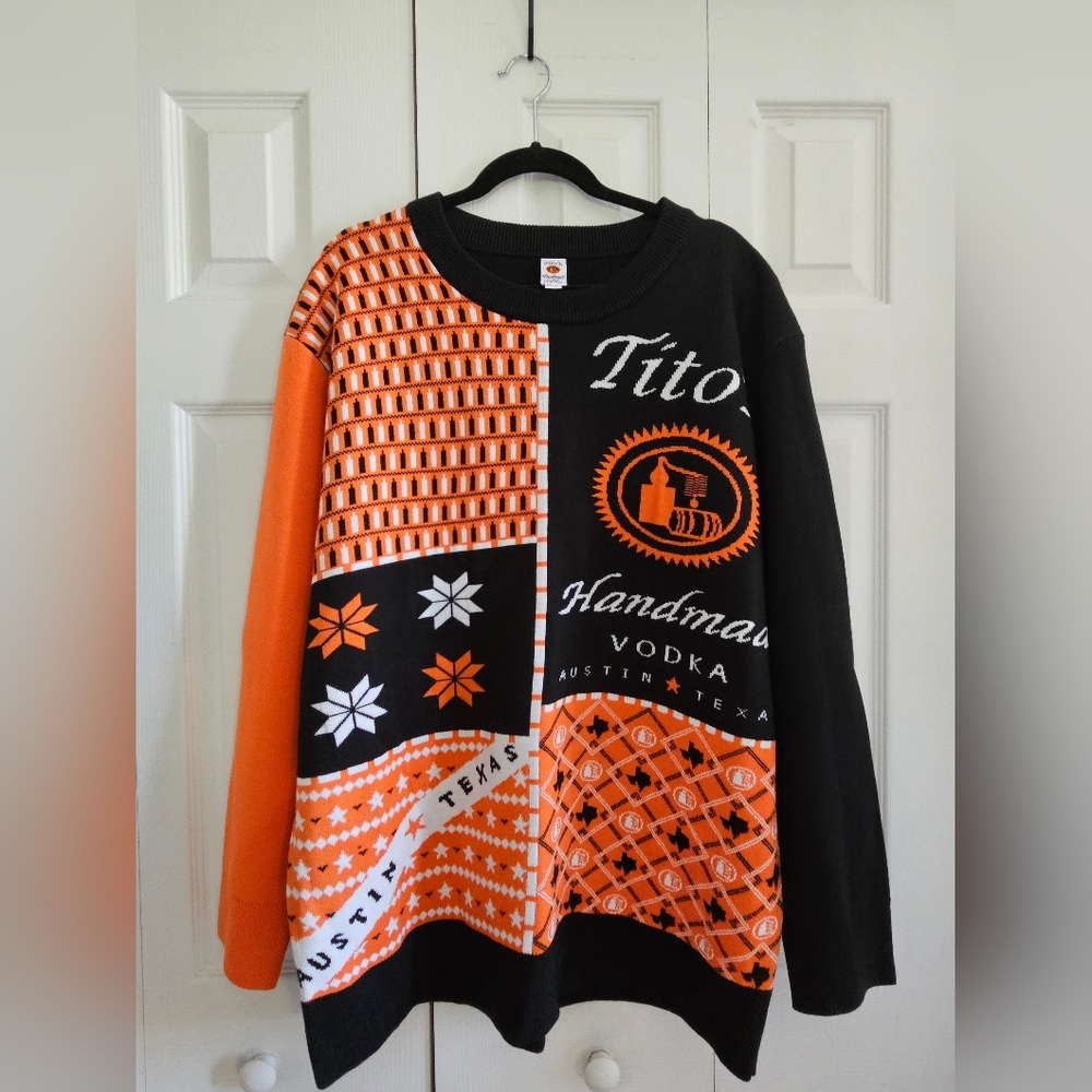 SALE! Rare NWOT Tito's Vodka Christmas Ugly Sweater